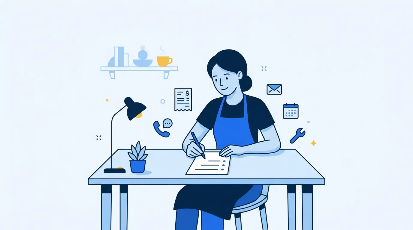 Illustration : un dirigeant écrit son cahier des charges comme une liste simple