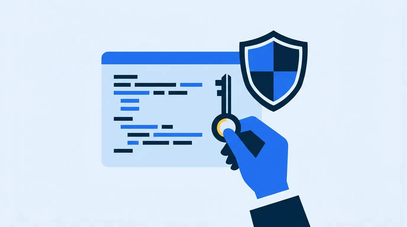 Illustration : une cle qui ouvre le code d un logiciel