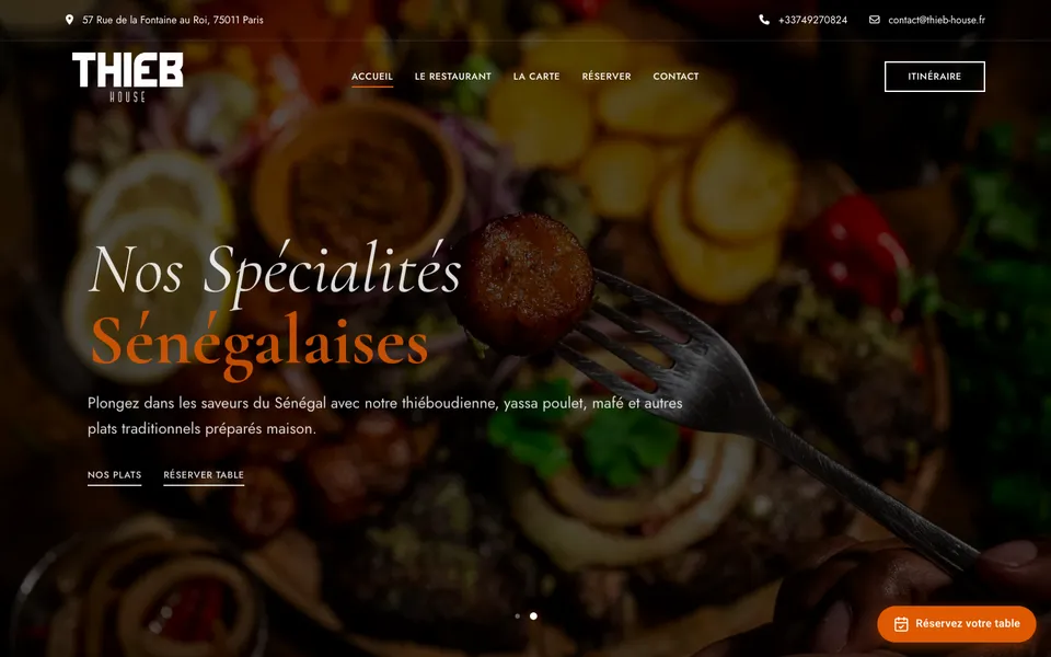Page d'accueil du site thieb-house.fr